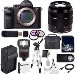 Sony Alpha a7R II Mirrorless Digital Camera (International Model ) + Sony E-Mount SEL 1855 18-55mm Zoom Lens (Black) + 49mm 3 Piece Filter Kit 6AVE.
