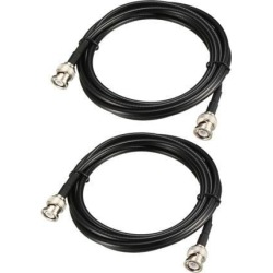 RG58 Coaxial Cable with BNC Male to BNC Male Connectors 50 Ohm 12 ft 2pcs