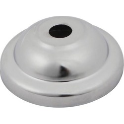 Metal Retro Hemispherical Ceiling Plate Holder Lamp Disk Chassis Chrome Tone