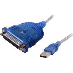 C2G 16899 USB To DB25 Parallel Printer Adapter Cable, Beige (6 Feet, 1.82 Meters)