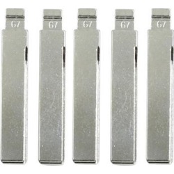 Metal Uncut Insert Emergency Remote Key Blank Blade Replacement for BMW 5pcs
