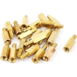Motherboard M3 10mm+6mm Male to Female Brass Hex Standoff Spacers Pillars 20Pcs