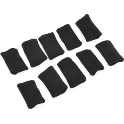 Unique Bargains 10Pcs Black Basketball Sports Elastic Arthritis Finger Sleeves Protector Wrap Band