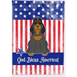 Patriotic USA Cocker Spaniel Black Tan Flag Garden Size BB3088GF