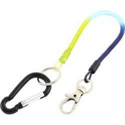 Plastic Elastic Coil Lanyard Mobile Phone Cord Spring Key Chain