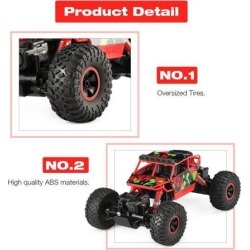 YY300 2.4GHz 1/18 Scale 20km/h Double Motors 4WD Bigfoot Rock Crawler Climbing RC Car Off-Road Vehicle Toy
