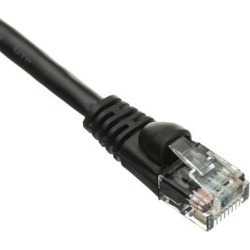 CableWholesale Cat5e Ethernet Patch Cable Snagless Molded Boot 25 foot - Black