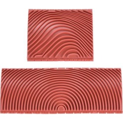 Wood Graining Rubber Grain Tool Pattern Wall Art Painting Decoration DIY Red MS3 2Pcs