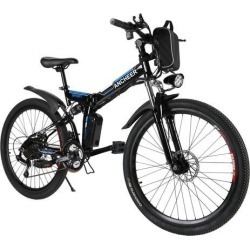 ANCHEER 26inch 36V Foldable Electric Power Mountain Bike with Lithium-Ion Battery