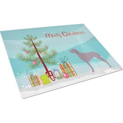 Weimaraner Christmas Glass Cutting Board Large BB8442LCB