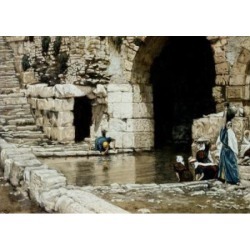 Posterazzi SAL9999173 Blind Man Washes in the Pool of Siloam James Tissot 1836-1902 French Poster Print - 18 x 24 in.