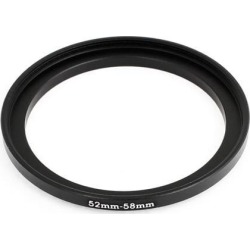 Unique Bargains 52mm-58mm 52mm to 58mm Male to Female Step up Ring Adapter Black for Camera