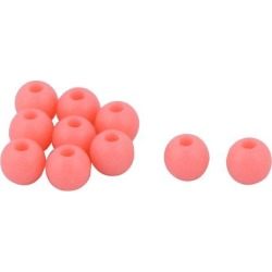 Unique Bargains Unique Bargains 10 Pcs 5mm Fluorescent Round Shaped Hard Plastic Beads for Fishing