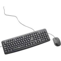 Verbatim Keyboard & Mouse - USB Cable Black - USB Cable Optical - Scroll Wheel - QWERTY - Black - Compatible with Computer (PC, Mac)