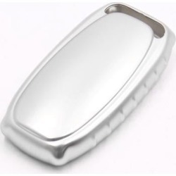 Silver Tone Remote Key Case Holder Shell Cover Fit For Audi A4L A6L A7 A8 S5