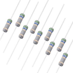 100Pcs 1W 5.6 Ohm Carbon Film Resistor 5% Tolerance 4 Color Bands Fixed Resistor