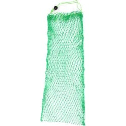Unique Bargains 0.8' x 0.8' Nylon Flexible Frame Fishing Landing Net Fish Basket Drawstring for Fishermen Crawfish Green
