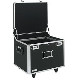 Vaultz VZ01270 Lock Mobile File Chest Storage Box, Letter/Legal, Black