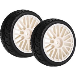 1 Pair Tires & Wheel for 1:10 RC Car HPI HSP Hobao Savage XS TM Flux MT