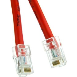 Offex Cat6 Ethernet Patch Cable Bootless 1 foot - Red