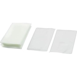 Office School Plastic Square Name Tag Bussiness Badge ID Card Holder Clear 50pcs