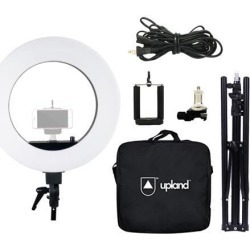 Upland 18" LED Ring Light Kit, 55W 5500K Circle Light, with Adjustable Tripod Stand, Hot Shoe Adapter, Mobile Phone Holder, Carrying Bag, for Camera,