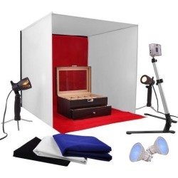Photo Studio 24' Photography Light Tent Backdrop Kit 60cm Cube Lighting In A Box