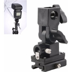 2pcs Universal Type B Hot Shoe Flash Umbrella Holder Swivel Light Stand Bracket For Camera