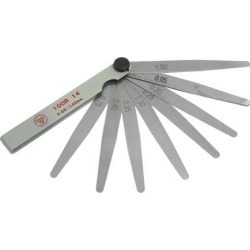 Unique Bargains Unique Bargains Gray 14 Leaf 0.05-1.00mm Thickness Feeler Gauge Measurement Tool