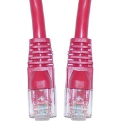 CableWholesale Cat6 Ethernet Patch Cable Snagless Molded Boot 14 foot - Red