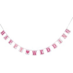 buy  Happy Wedding Letters Bunting Banner Garland Wedding Decorations Photo Prop cheap online