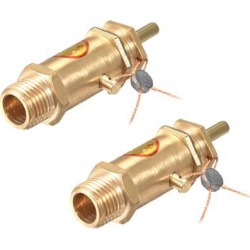 Air Compressor Pressure Relief Valve Release G 1/4' NPT Male Inlet 115 PSI Preset 2Pcs