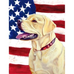 Carolines Treasures LH9008GF 11 x 15 In. Usa American Flag With Labrador Flag, Garden Size