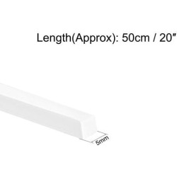 5mm×5mm×20 inch ABS Plastic Square Bar Rod for Architectural Model Making DIY White