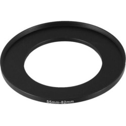 Unique Bargains Camera Parts 55mm to 82mm Lens Filter Step Up Ring Adapter Black