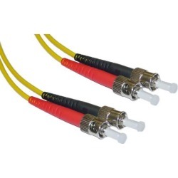 Offex Fiber Optic Cable, ST / ST, Singlemode, Duplex, 9/125, 2 meter (6.6 foot)
