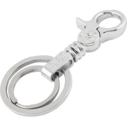 Silver Tone Metal Rings Lobster Clasp Hook Closure Key Chain
