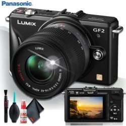 Panasonic Lumix G DMC-GF2K Digital Camera (BODY ONLY) + Cleaning Kit