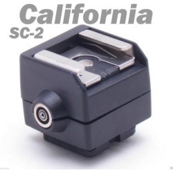 New SC-2 Flash Hot Shoe PC Sync Socket Adapter for Camera Canon Nikon
