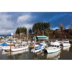 Posterazzi PDDCN02WBI0322 Port Alberni Harbor Quay Marina Vancouver Island British Columbia Canada Print by Walter Bibikow