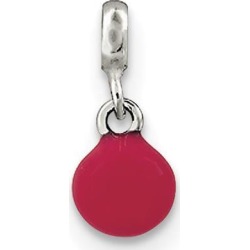 Sterling Silver Hot Pink Enamel Bead Enhancers