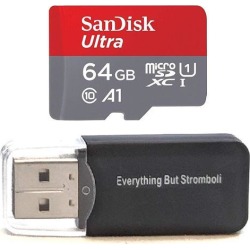 64GB SanDisk Micro Memory Card Bundle Works with DJI Mavic 2 Pro, Mavic 2 Zoom Drones Video Camera Quadcopter SDXC MicroSD TF 64G Class 10 with (1)