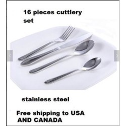 Stainless Steel 16 Piece flatware set serve 4 people