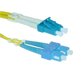 Cable Wholesale LC / SC Singlemode Duplex Fiber Optic Cable 9/125 - 1 Meter (3.3ft)