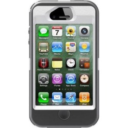 OtterBox Defender Series Case and Holster for iPhone 4/4S - Retail Packaging - White/Gray (Discontinued by Manufacturer)