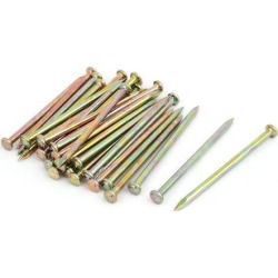 Fiber Concrete Cement Wall Zinc Alloy Wire Nails 80mm Length 4mm Shaft Dia 30PCS