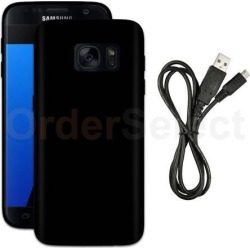 USB Micro Cable+TPU Slim Plastic Protective Case for Phone Samsung Galaxy S7