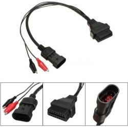 3 Pin to 16 Pin OBD2 Diagnostic Scanner Cable Connector for Fiat Alfa Romeo