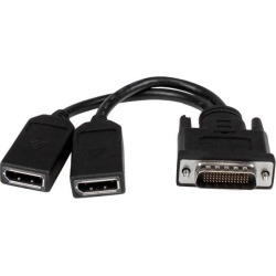 StarTech DMSDPDP1 8in LFH 59 Male to Dual Female DisplayPort DMS 59 Cable - DMS-59 to Dual DisplayPort Cable Adapter - DMS to 2 x DP Y Cable
