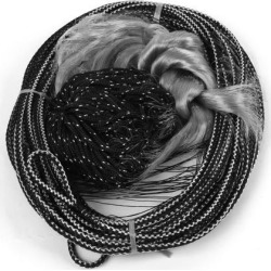 Unique Bargains 1.5' x 1.5' Nylon Fishing Gill Net Fish Angler Mesh Hole for Fishermen Black Gray